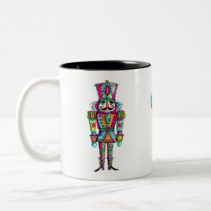 Tasse 2 Couleurs Casse-noisette pastel arc-en-ciel rose Noël 