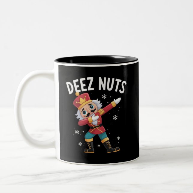 Tasse 2 Couleurs Casse-noix Deez Nuts Noël drôle Funny Christmas  (Gauche)