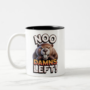 Tasse 2 Couleurs Castor Sarcasique Plus de Jurons Drôle d'Animal