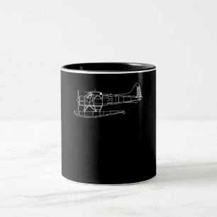 Tasse 2 Couleurs Castor sur les flottes Plan de mer Piot Drôle cade