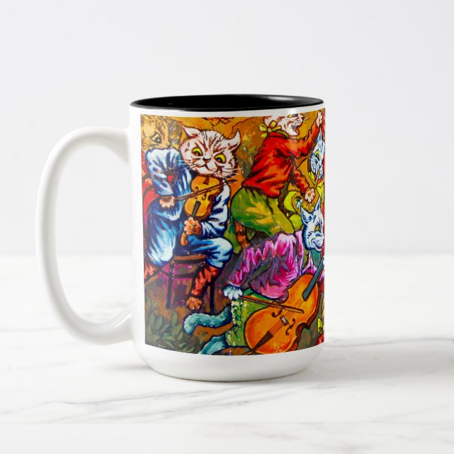 Tasse 2 Couleurs Cat Musical Band (Gauche)