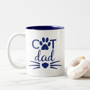 Tasse 2 Couleurs Cat Papa 2 Navy