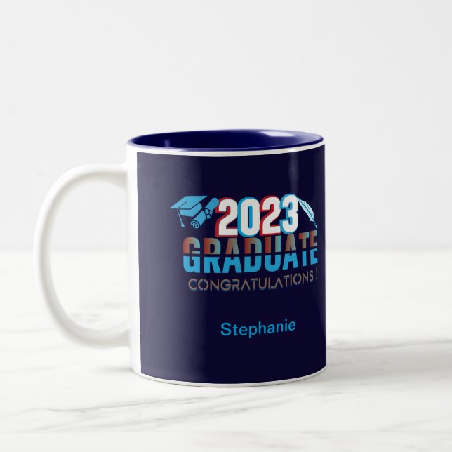 Tasse 2 Couleurs Catégorie de 2023 diplômé Design (Gauche)