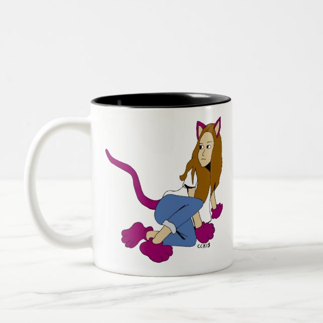 Tasse 2 Couleurs catgirl (Gauche)