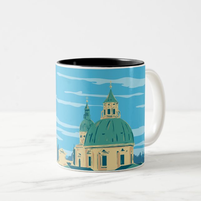 Tasse 2 Couleurs Cathédrale de Salzbourg (Devant droit)