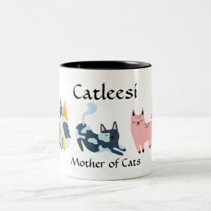 Tasse 2 Couleurs Catleesi, Mère des Chats