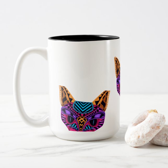 Tasse 2 Couleurs Cats are pure happiness (Avec donut)