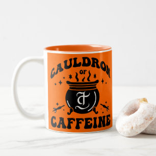 Tasse 2 Couleurs Cauldron de caféine Halloween Vibes de sorcières