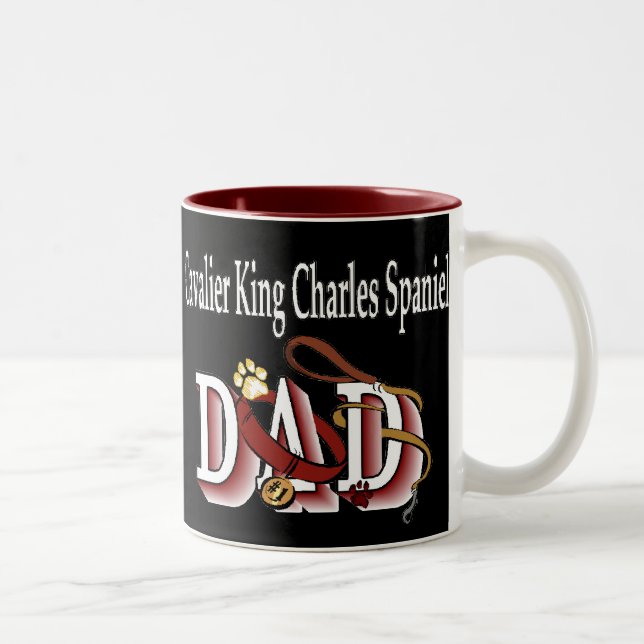 Tasse 2 Couleurs Cavalier King Charles Spaniel DAD Cadeaux (Droit)