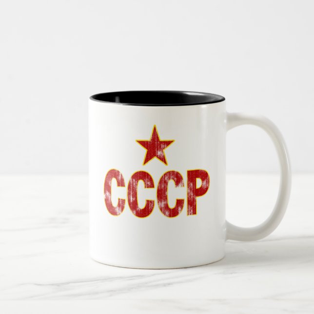 Tasse 2 Couleurs CCCP (look usé) (Droit)
