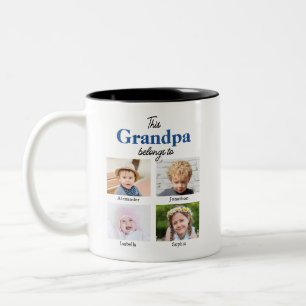 Tasse 2 Couleurs Ce grand-père appartient à 4 photos