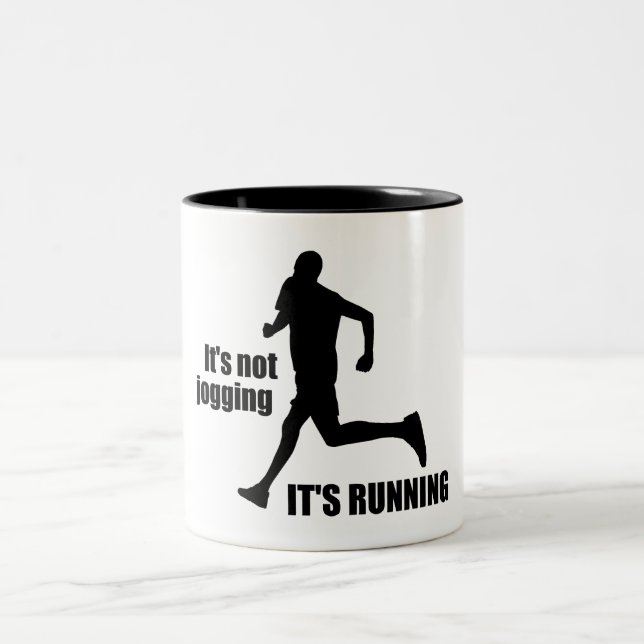 Tasse 2 Couleurs Ce n'est pas Jogging qu'il tourne (Centre)