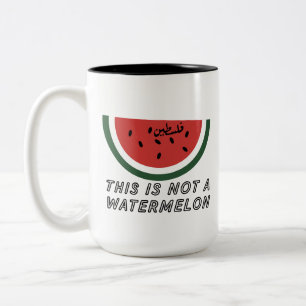 Tasse 2 Couleurs Ce n'est pas une pastèque - Palestine