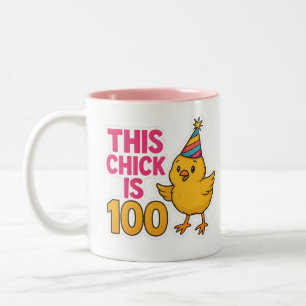 Tasse 2 Couleurs Ce poussin est 100 mignon et amusant anniversaire