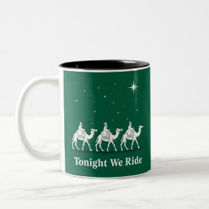 Tasse 2 Couleurs Ce soir nous chevauchons Noël foi chrétienne Xmas