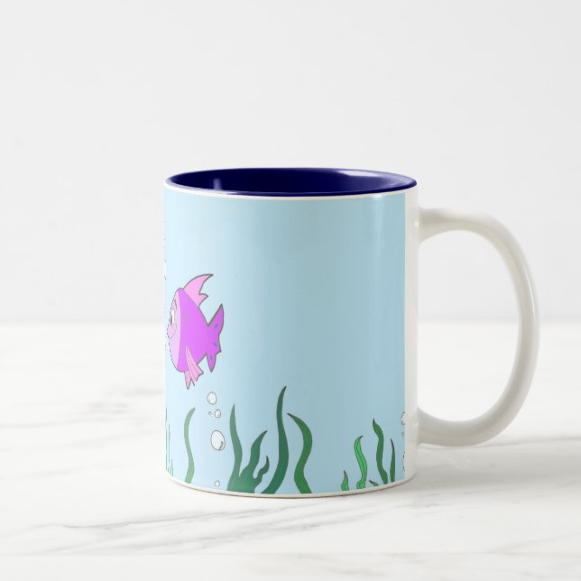 Tasse 2 Couleurs Cela semble de poisson (Droit)