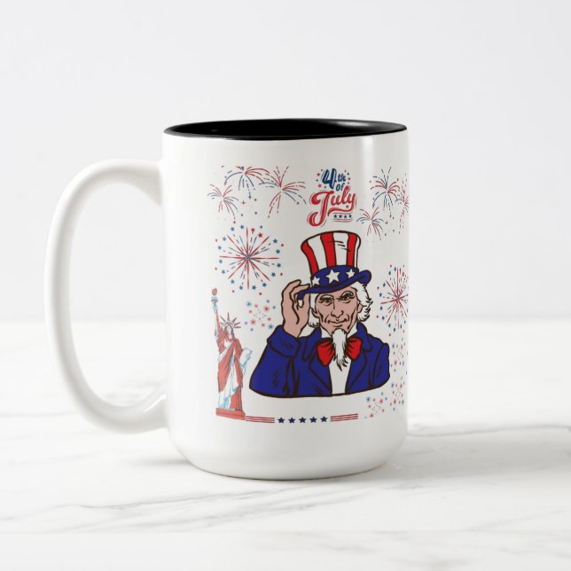Tasse 2 Couleurs Célébration des cœurs courageux noir & blanc (Gauche)