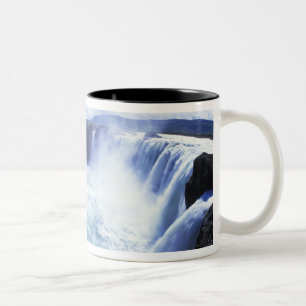 Tasse 2 Couleurs Célèbres chutes de Jodafoss dans le centre-nord de