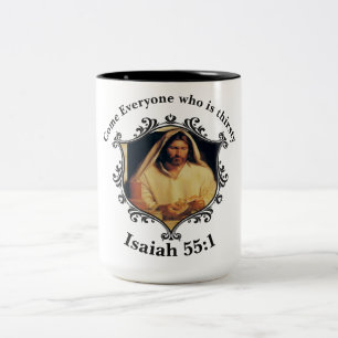 Tasse 2 Couleurs Cène Divine : Casser Le Pain Avec Jésus
