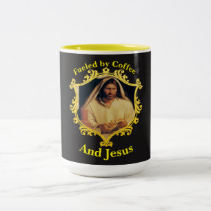 Tasse 2 Couleurs Cène Divine : Casser Le Pain Avec Jésus