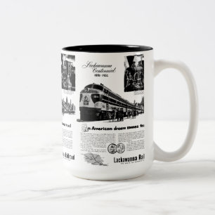 Tasse 2 Couleurs Centennial 1951 de chemin de fer de Lackawanna