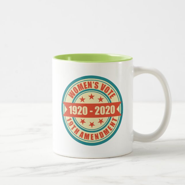 Tasse 2 Couleurs Centennial du droit de vote des femmes (Droit)
