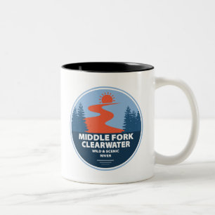 Tasse 2 Couleurs Central Fork Eau Sauvage Et Rivière Pittoresque Id