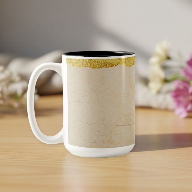 Tasse 2 Couleurs ceramic cup with gold rim (Créateur téléchargé)