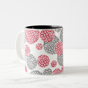 Tasse 2 Couleurs Cercles avec impression de peau de léopard grise e