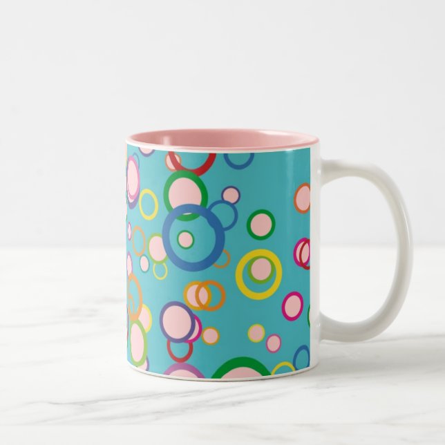 Tasse 2 Couleurs Cercles colorés (Droit)