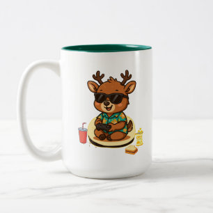 Tasse 2 Couleurs Cerf Lunettes de soleil Amusant Joueur de jeux vid