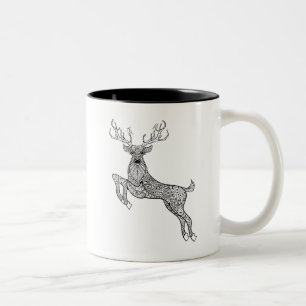 Tasse 2 Couleurs Cerfs communs à cornes magiques avec le