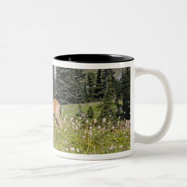 Tasse 2 Couleurs Cerfs communs en parc de paradis (Droit)