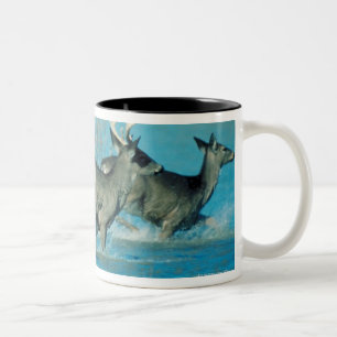 Tasse 2 Couleurs Cerfs communs fonctionnant dans l'eau
