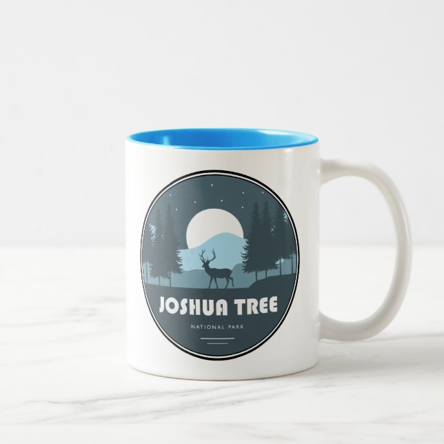 Tasse 2 Couleurs Cerfs du Parc national de Joshua Tree (Droit)