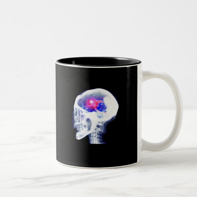 Tasse 2 Couleurs Cerveau de cyborg (Droit)