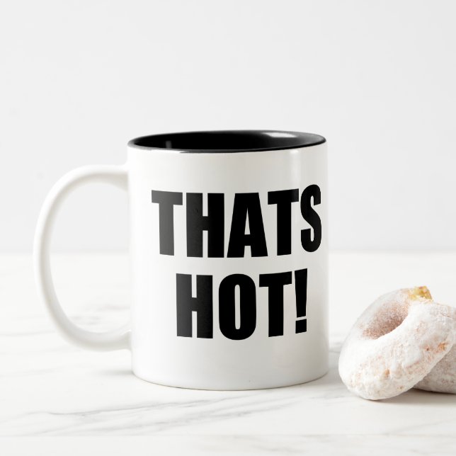 Tasse 2 Couleurs C'Est Chaud ! Non ! Excellence en bonne grammaire (Avec donut)