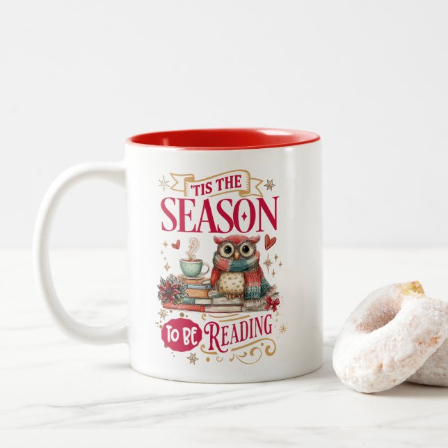 Tasse 2 Couleurs C'est la saison de lire  (Avec donut)