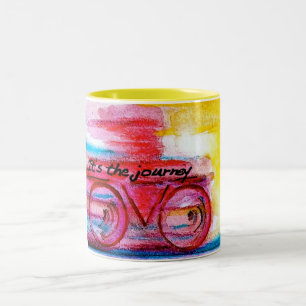 Tasse 2 Couleurs C'est l'art Voyage-Original par Streater CARRÉ