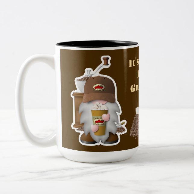 Tasse 2 Couleurs C'est l'heure du café, Gnomies ! (Gauche)