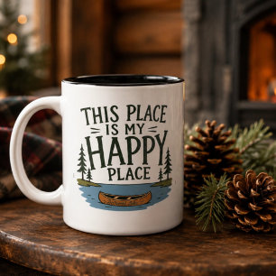 Tasse 2 Couleurs C'est mon endroit heureux Deerwood Lake 