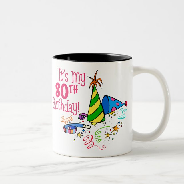Tasse 2 Couleurs C'est mon quatre-vingtième anniversaire (les (Droit)