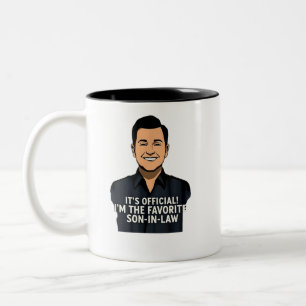 Tasse 2 Couleurs C'est officiel, je suis le gendre préféré, drôle