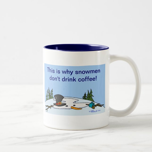 Tasse 2 Couleurs C'est pourquoi les bonhommes de neige ne boivent (Droit)