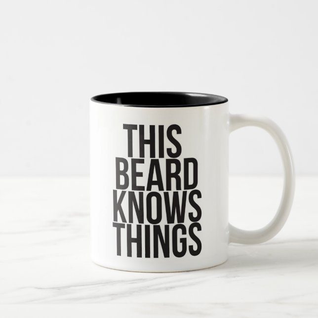Tasse 2 Couleurs Cette barbe sait des choses (Droit)