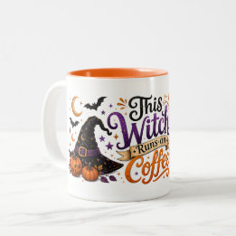 Tasse 2 Couleurs Cette sorcière fonctionne au café Halloween