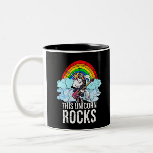 Tasse 2 Couleurs Cette Unicorn Rocks Guitare