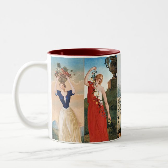 Tasse 2 Couleurs Cezanne Les Quatre Saisons Collage Affiche d'Art F (Gauche)