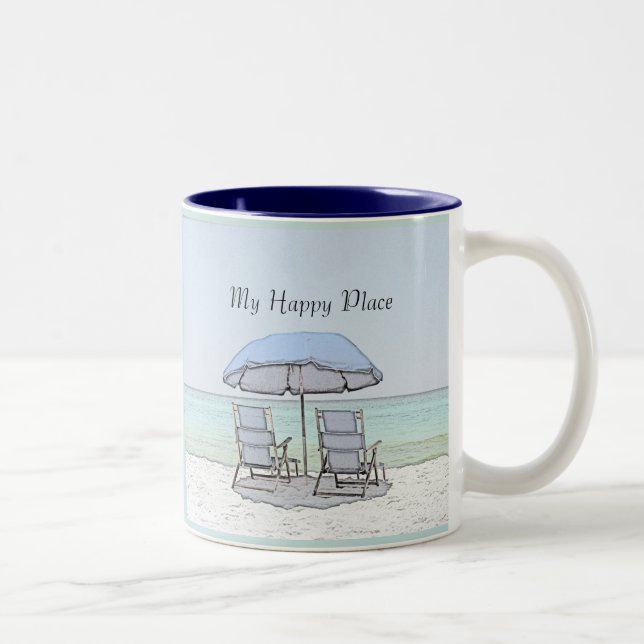 Tasse 2 Couleurs Chaises de plage (Droit)