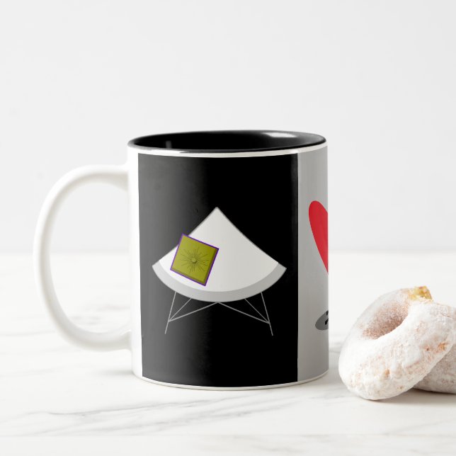 Tasse 2 Couleurs Chaises Retro (Avec donut)